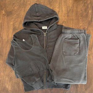 Elwood Core Sweat Set in Vintage Black